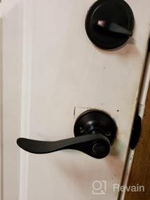 img 8 attached to Matte Black Left Hand Dummy Door Handle Lever By KNOBWELL - Single Sided For Closets