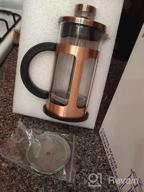 img 1 attached to FAVIA 34 Ounce French Press Coffee Maker Heat Resistant Thick Glass With Stainless Steel Coffee Tea Press Dishwasher Safe (34Oz, Stainless Silver) review by Shug Quinn