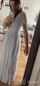 img 5 attached to Elegant Boho Floral Lace V Neck Maxi Dress For Women - Perfect For Weddings & Cocktail Parties!
