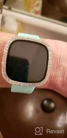 img 8 attached to Surace Compatible For Fitbit Versa 3 Case, Bling Crystal Diamond Frame Protective Case Compatible For Fitbit Versa 3 Smart Watch (3 Packs, Rose Gold/Pink Gold/Clear)