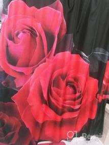 img 5 attached to Испытайте элегантность комплекта занавесок для душа LIVILAN'S Red Rose с 12 крючками - водонепроницаемые и идеально подходят для Дня святого Валентина!
