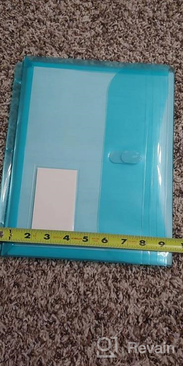 img 1 attached to 10-Pack Side-Loading Expandable Poly Binder Pocket With 1-Inch Gusset For Letter Size Documents - Clear Document Folders With Label Pocket, Ideal For School, Home, And Office Use In 3-Ring Binders review by Charles Mcneil