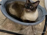 img 1 attached to Noyal Cat Hammock Bed: Elevated, Breathable, And Detachable For Indoor And Outdoor Kitty Comfort review by Kelvin Ward