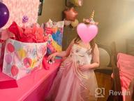 img 1 attached to TTYAOVO Princess Girl Dress: Long Tulle Gown for Flower Girls in Unicorn Costume review by Jessica Williams