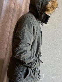 img 5 attached to Мужская теплая зимняя куртка-пуховик с капюшоном и флисовой подкладкой, анорак, ветровка