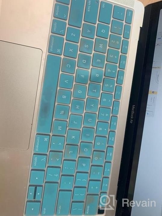 img 1 attached to Se7Enline Keyboard Cover For MacBook Air 13 Inch 2018/2019 With Touch ID And Retina Display - Soft Serenity Blue Protector, US Layout, Model A1932 review by Marco Wilson