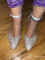 img 1 attached to Women'S IN2 Candice Rhinestones Sequins Low Kitten Heels Pumps Dress Evening Shoes Bridal Bride Wedding review by Alex May