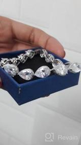 img 5 attached to SELOVO свадебный свадебный каплевидный браслет с кубическим цирконием и серебряным тоном браслет