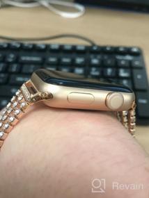 img 8 attached to Bling Rhinestone Metal Link Apple Watch Band For Women - Compatible With Series 1-8 And SE