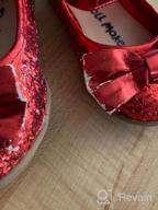 img 1 attached to 👠 Metallic Glitter Strap Doll Maker Girls' Flat Shoes review by Brent Rosecrans