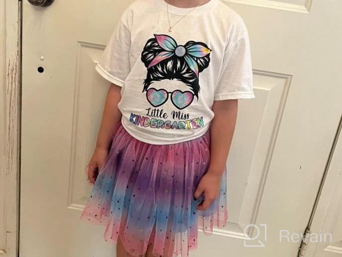 img 1 attached to Whimsical and Vibrant: Girls Layered Tulle Rainbow Tutu Skirts with 🌈 Colorful Hairbow or Butterfly Headband - Perfect for Dressing Up and Dancing Parties! review by Brenda Belcher