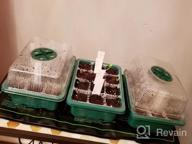 img 1 attached to Bonviee 5-Pack Seed Starter Tray Kits: 12 Cells Per Tray, Adjustable Humidity Dome & Base Indoor Greenhouse Mini Propagator For Seeds Growing Starting! review by Terry Napoleon