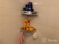 img 1 attached to Dark Grey 2-Tier Corner Shower Shelf - No Drilling Required! Wall Mounted Bathroom Caddy Organizer For Kitchen review by Jason Pruett