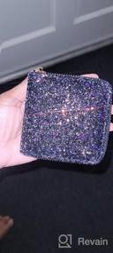 img 7 attached to Women'S Small Glitter Wallet With Key Ring - Coin Purse Pouches For Girls
