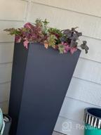 img 1 attached to Veradek V-Resin Indoor/Outdoor Taper Planter, 2-Pack (26 Inch, Black) review by Lisa Hedberg