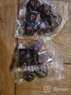img 1 attached to 5 Sets Of Black Polyhedral Dice W/ Velvet Bag - Perfect For D&D, RPG & MTG! review by Kevin Swier