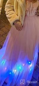 img 7 attached to Бальное платье из тюля с открытыми плечами, выпускное платье с пышными рукавами - длинное вечернее платье трапециевидной формы для женщин