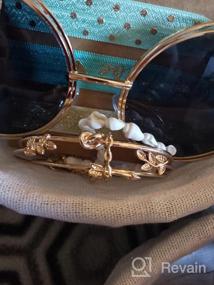img 8 attached to Шикарные и стильные набор из 19 штук стекируемых открытых наручных браслетов: 🌸 Набор браслетов из розового и золотого цветов для женщин, отличный подарок для девочек.