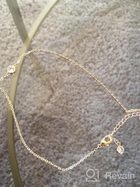 img 1 attached to Charm Your Feet With LOYATA'S 14K Gold Plated Dainty Ankle Bracelet Featuring White Cubic Zirconia Cross, Tassel And Evil Eye Foot Jewelry For Women review by Lara Kaye