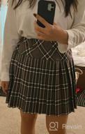 img 1 attached to Classic Style: Women'S Plaid Pleated Skirt With Elastic Waistband - Perfect For School Uniform review by Adam Boesel