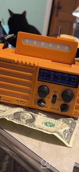 img 1 attached to Auto NOAA Digital 5000 Weather Radio With Backlit LCD Screen, 5 Way Powered Solar Hand Crank Portable AM/FM/Shortwave Emergency Radio/Phone Charger,Read Lamp/Camping Flashlight,Earbud Jack,Clock,SOS review by Eric Smalley