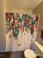 img 1 attached to Beautiful LIVILAN Bird & Floral Shower Curtain - 72"W X 72"H With Hooks! review by William Sanchez