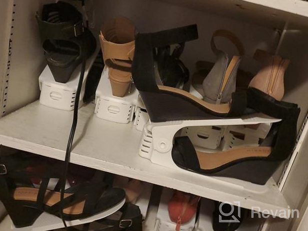 img 1 attached to Maximize Closet Space With Neprock Adjustable Shoe Organizer - Double Deck Shoe Rack Holder review by Daionte Simpson