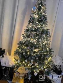 img 6 attached to Стильно украсьте свою новогоднюю елку набором небьющихся рождественских украшений SOLEDI'S из 128 предметов серебристого цвета