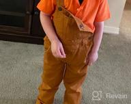 img 1 attached to Brown Bib Overalls 👖 for Boys Size 3T-10 by GRANDWISH review by Robert Elder