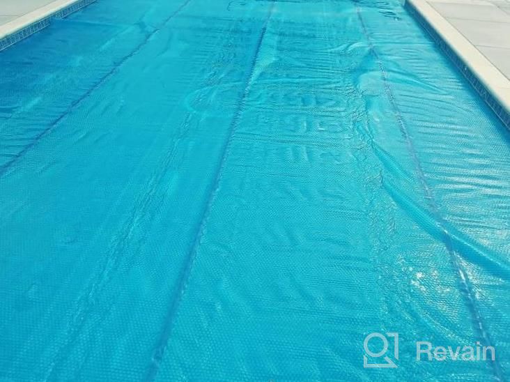 img 1 attached to Sun2Solar Clear 10-Foot-By-16-Foot Rectangle Solar Cover 1200 Series Heat Retaining Blanket For In-Ground And Above-Ground Rectangular Swimming Pools Use Sun To Heat Pool Bubble-Side Down review by Greg Quinit