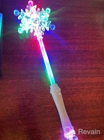 img 4 attached to Светодиодная палочка для вечеринки со снежинками в зимней стране чудес от FlashingBlinkyLights