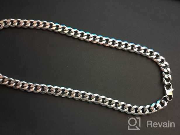 img 1 attached to U7 Men's 18K Gold Plated Miami Cuban Chain Necklace - Available in 9MM, 12MM and 15MM - Lengths 14-30 Inches with Strong Curb Links and Gift Box Included review by Jair Baltrusch