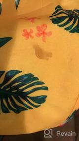 img 5 attached to Очаровательный цельный комбинезон в виде листьев: идеально подходит для летнего пляжного наряда вашей маленькой девочки (размеры 2–7)