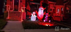 img 6 attached to 6Ft Kaleidoscope Lightshow Colorful Lights Snowman Christmas Inflatable Lighted Yard Decoration With Blower And Adaptor For Indoor Porch Outdoor