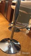 img 1 attached to NOBPEINT Contemporary Chrome Air Lift Adjustable Swivel Barstool, Set Of 4(Black) review by Cedric Edwards
