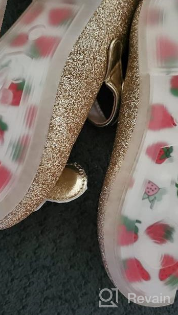 img 1 attached to Cliivour Girls Princess Dress Shoes - Glitter Mary 👑 Jane Flower Wedding Party Prom Shoes for Kids and Toddlers review by Larkeese Casiano