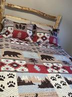 img 1 attached to Rustic Lodge Bedding Twin Size Set - Quilts With Pine Tree, Moose, And Bear Designs - Soft And Lightweight All-Season Coverlet With 2 Pillow Shams For Cozy Cabin Or Cottage Decor review by Wendy Ducy