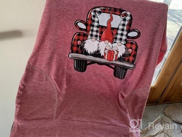 img 1 attached to Get Festive With Dresswel Womens Christmas Elk Print T Shirts And Plaid Graphic Sweatshirts review by Amanda Tiwari