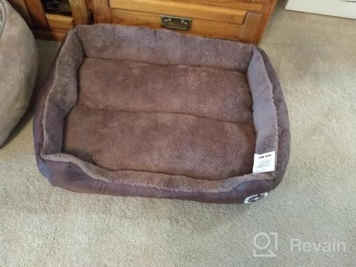 img 1 attached to Orthopedic Pet Sofa Bed For Medium Dogs - Rectangle Washable And Breathable Dog Bed For Ultimate Comfort And Warmth By PUPPBUDD review by Casey Vance