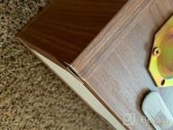 img 1 attached to Frylr Bedside Table With Drawers And Phone Charging Port - Stylish End Table For Living Rooms In Light Walnut And White review by Oscar Munoz