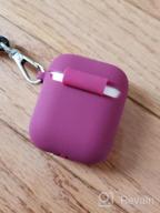 img 1 attached to Soft Silicone AirPods 3 Case Cover With Fur Ball Keychain - Shockproof Protective Cover For 2021 Version Charging Case With Visible Front LED - Ideal For Women And Girls - Light Purple By OULUOQI review by David Lusk