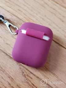 img 7 attached to Soft Silicone AirPods 3 Case Cover With Fur Ball Keychain - Shockproof Protective Cover For 2021 Version Charging Case With Visible Front LED - Ideal For Women And Girls - Light Purple By OULUOQI