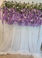 img 1 attached to Pink Artificial Fake Wisteria Vine Rattan Hanging Garland Silk Flowers String Home Party Wedding Decor 43.2 Feet (12 Pack) review by Ryan Eastman