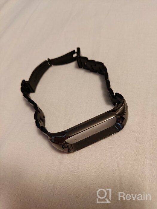 img 1 attached to 📿 Enhance your Xiaomi Mi Band 5 with this sleek Metal Strap in Black review by Czesawa Bk ᠌