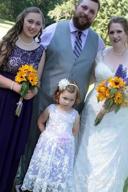 img 1 attached to Bow Dream Rustic Bridesmaid Lavender Dress for Girls review by Jill Kohlmeyer