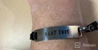 img 1 attached to Yiyang Motivational Inspirational Leather Bracelet - Adjustable Bangle Jewelry in Stainless Steel review by Evan Martinez