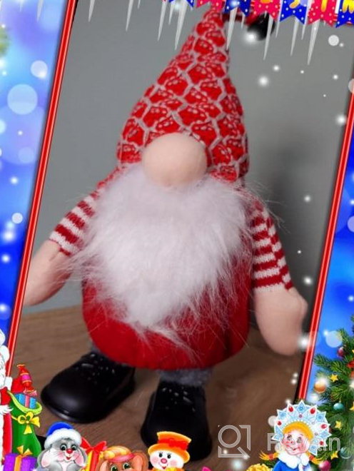 img 1 attached to 🎶 GMOEGEFT Singing Dancing Christmas Gnome Plush: Nordic Tomte Santa Claus with Music - Perfect Holiday Decorations! review by Kenny Outlaw