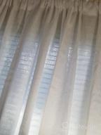 img 1 attached to Melodieux Grey Semi Sheer Curtains 84 Inches Long For Living Room - Linen Look Bedroom Rod Pocket Voile Drapes, 52 By 84 Inch (2 Panels) review by Matthew Fleming