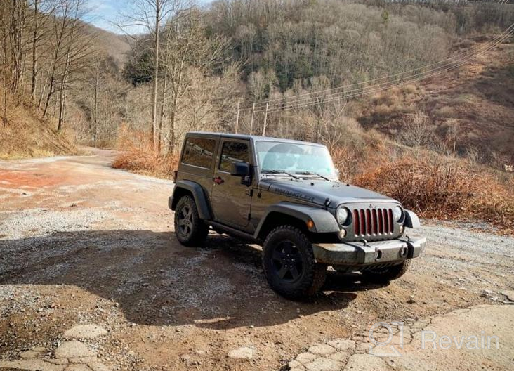 img 1 attached to Enhance Your Jeep Wrangler JK with LEDKINGDOMUS Front Bumper - Rock Crawler Style, Built-in LED Lights, Winch Plate, D-Rings: Compatible with 07-18 Models review by Mohammed Prude