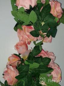 img 8 attached to 2 шт. искусственная цветочная гирлянда-поддельные розовые лозы висячие розы для свадебной арки, вечеринки в саду, ремесленного домашнего декора